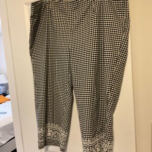 Coldwater Creek Black and White Checkered Pants